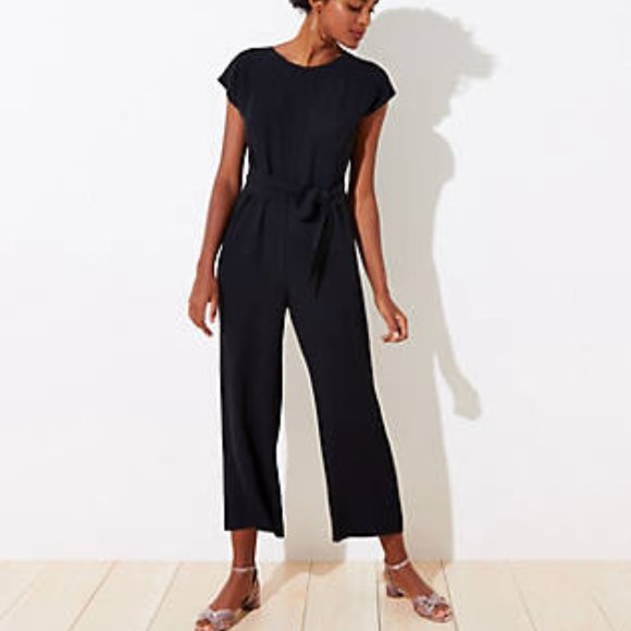 LOFT Pants - LOFT V-Back Tie Waist Jumpsuit